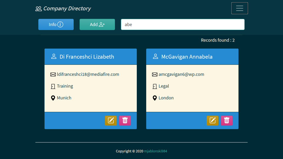 COMPANY DIRECTORY